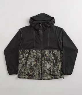 and wander Pertex Printed Wind Jacket - Black