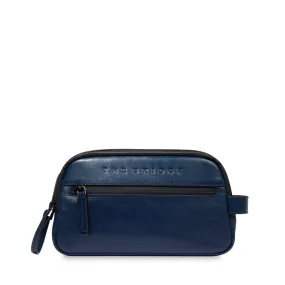 Beauty Case Uomo THE BRIDGE linea Damiano in Pelle Blu