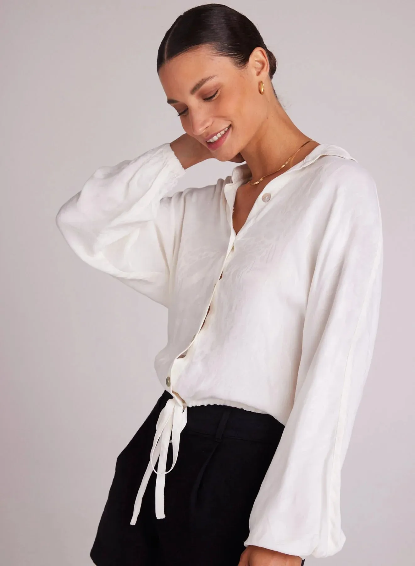 Bella Dahl Drawcord Waist Shirt