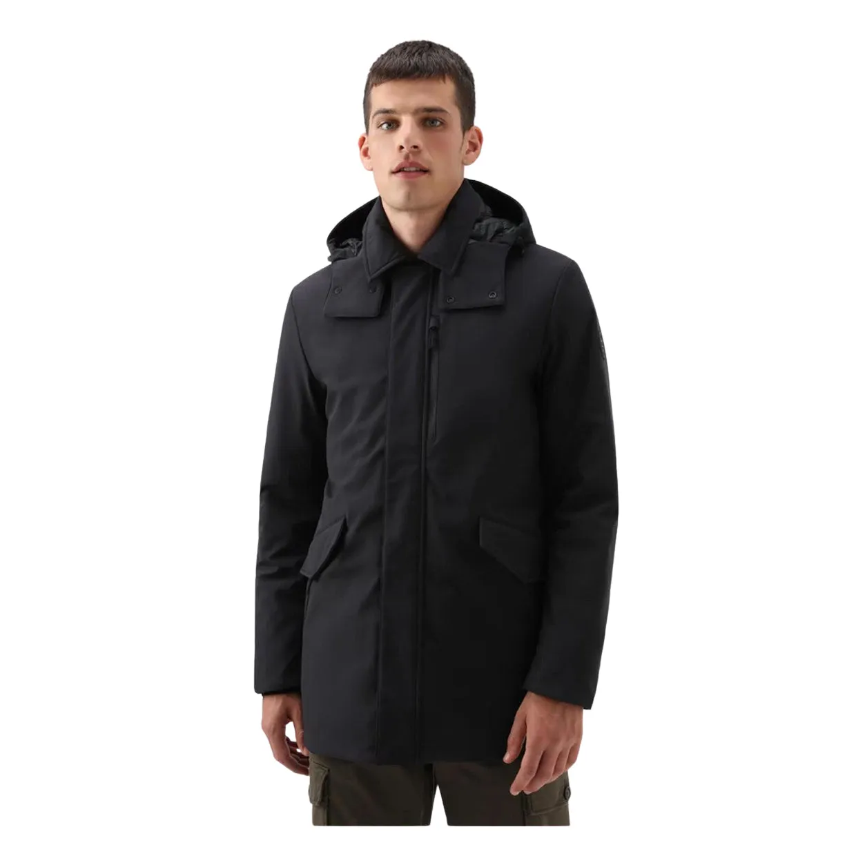 Cappotto Woolrich Barrow Mac Softshell Nero