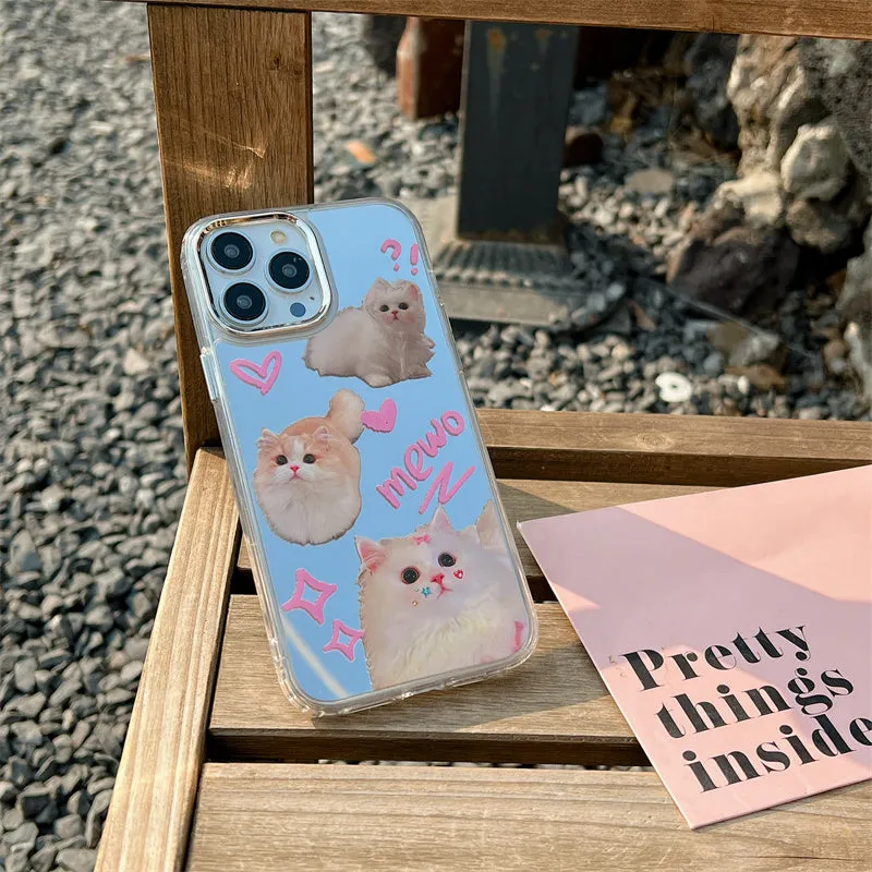 Cute Cat Mirror Phone Case