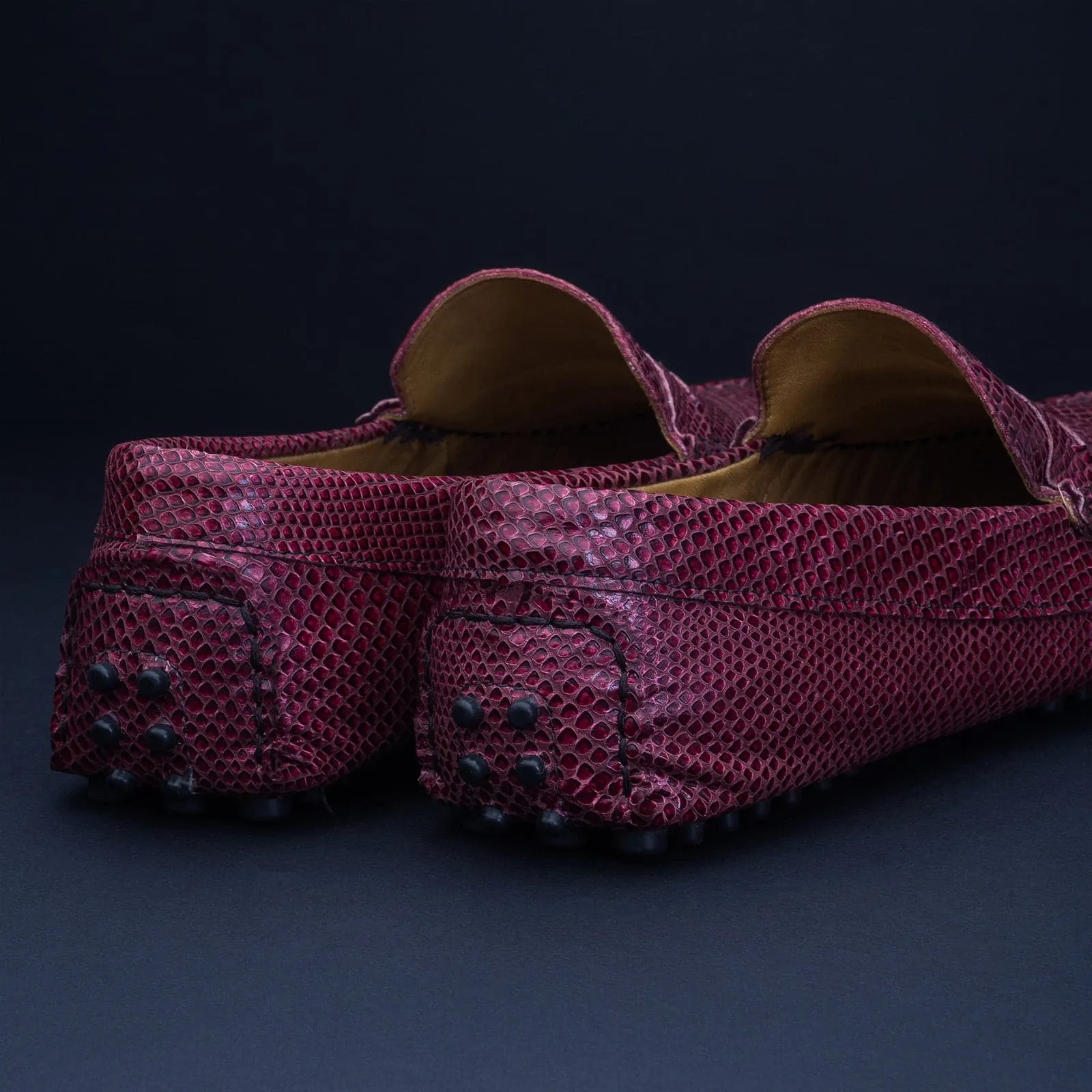 Mocassin en cuir croco