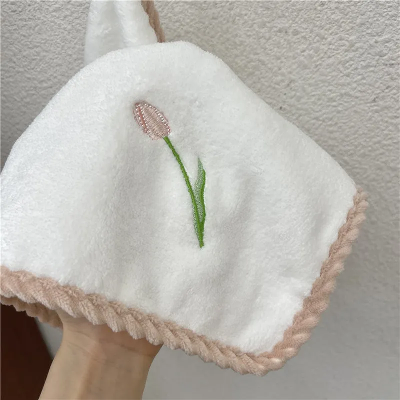 Tulip Embroidery Towel