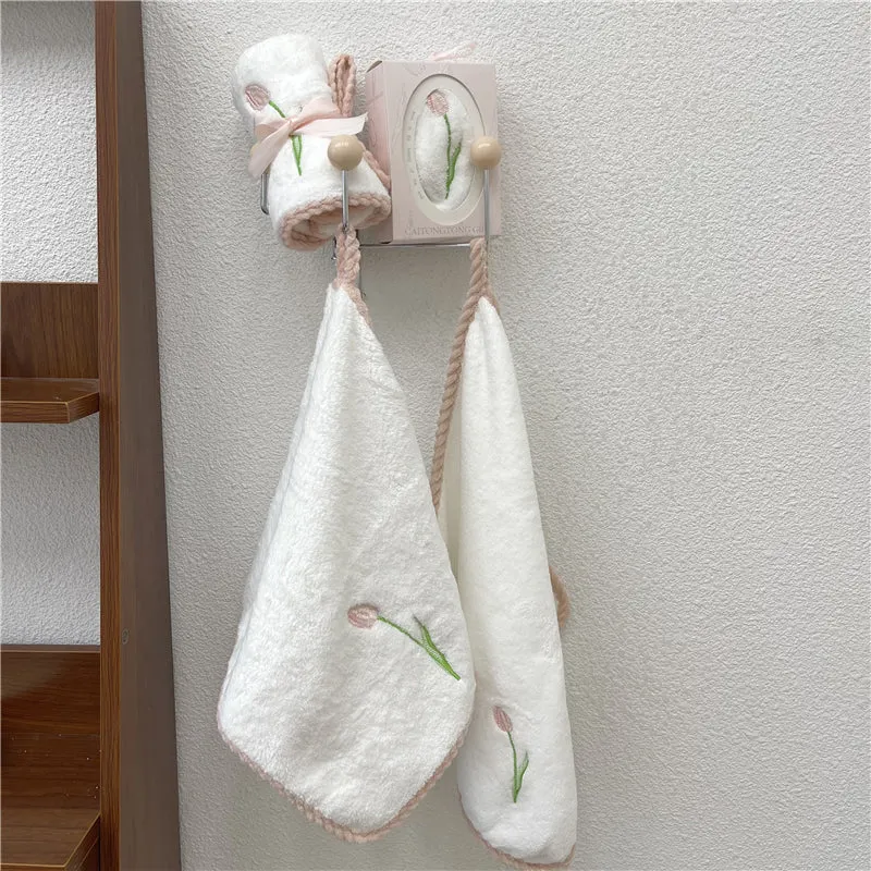 Tulip Embroidery Towel