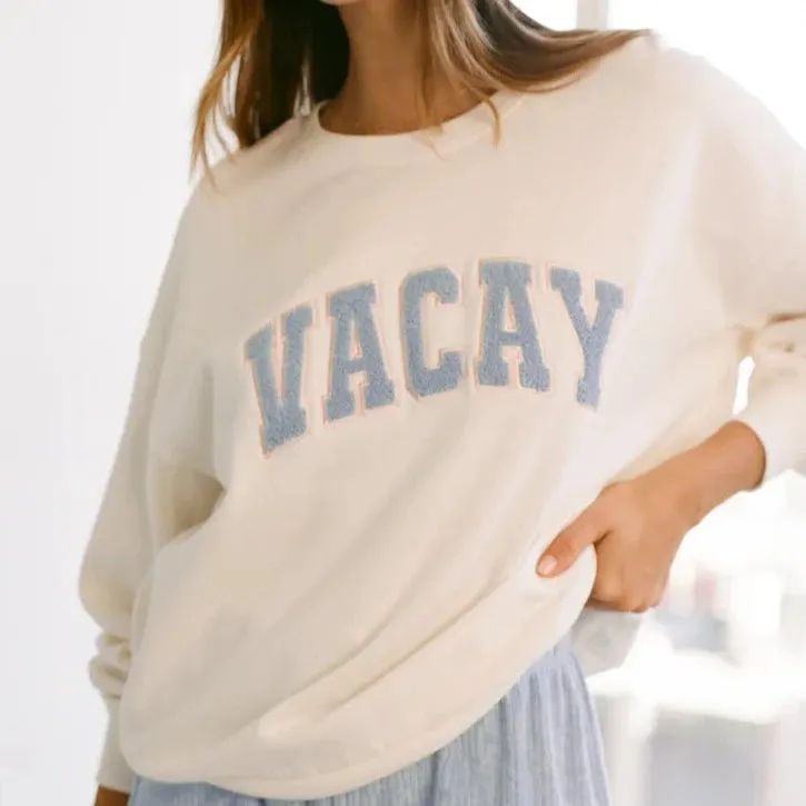 Z Supply Oversized Vacay Sweatshirt (Cloud)